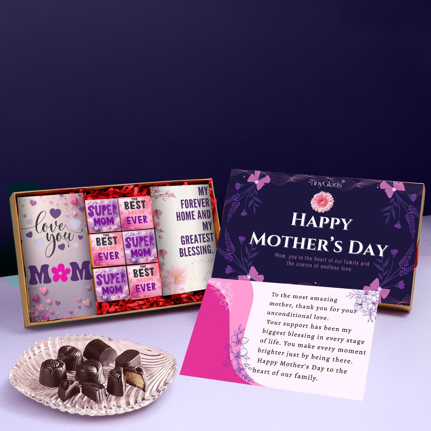 Chocolate Gift Box for Mom | Truffles & Bars Combo