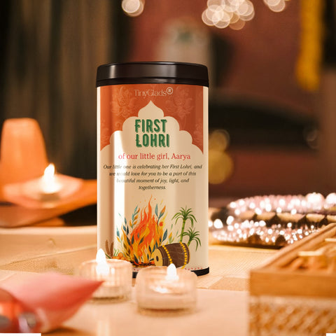 TinyGlads First Lohri Chocolate Truffle Jar | 12 Assorted Chocolate