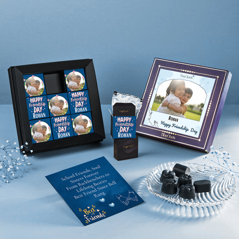Personalized Friendship Day Chocolate Gift Box | 9 Soft-Centre Truffle Pieces