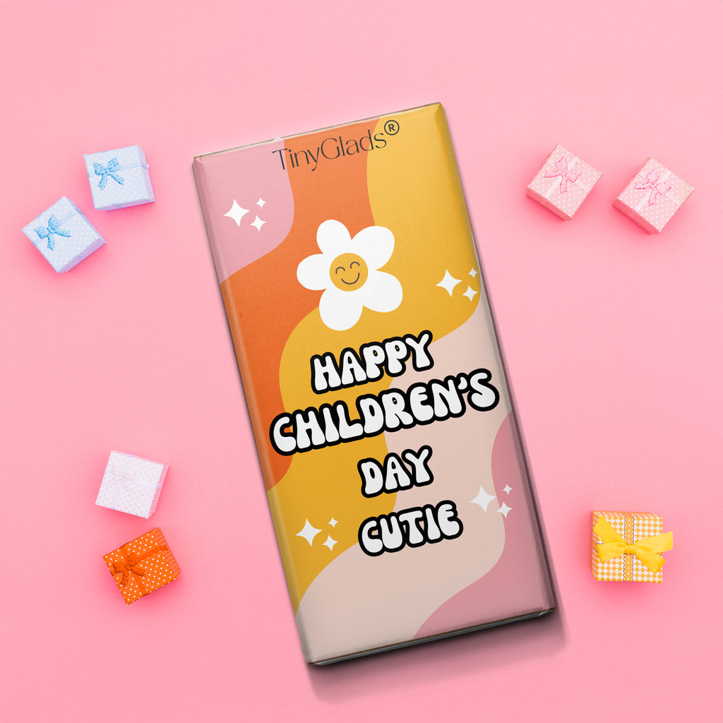 TinyGlads Happy Cutie Chocolate Bar | Children's Day Edition | 80g