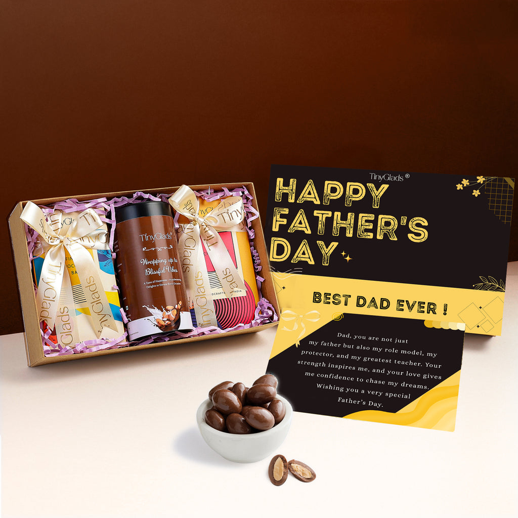 Father’s Day Chocolate Jar Gift Hamper – 2 Bars , 1 Jar and Message Card