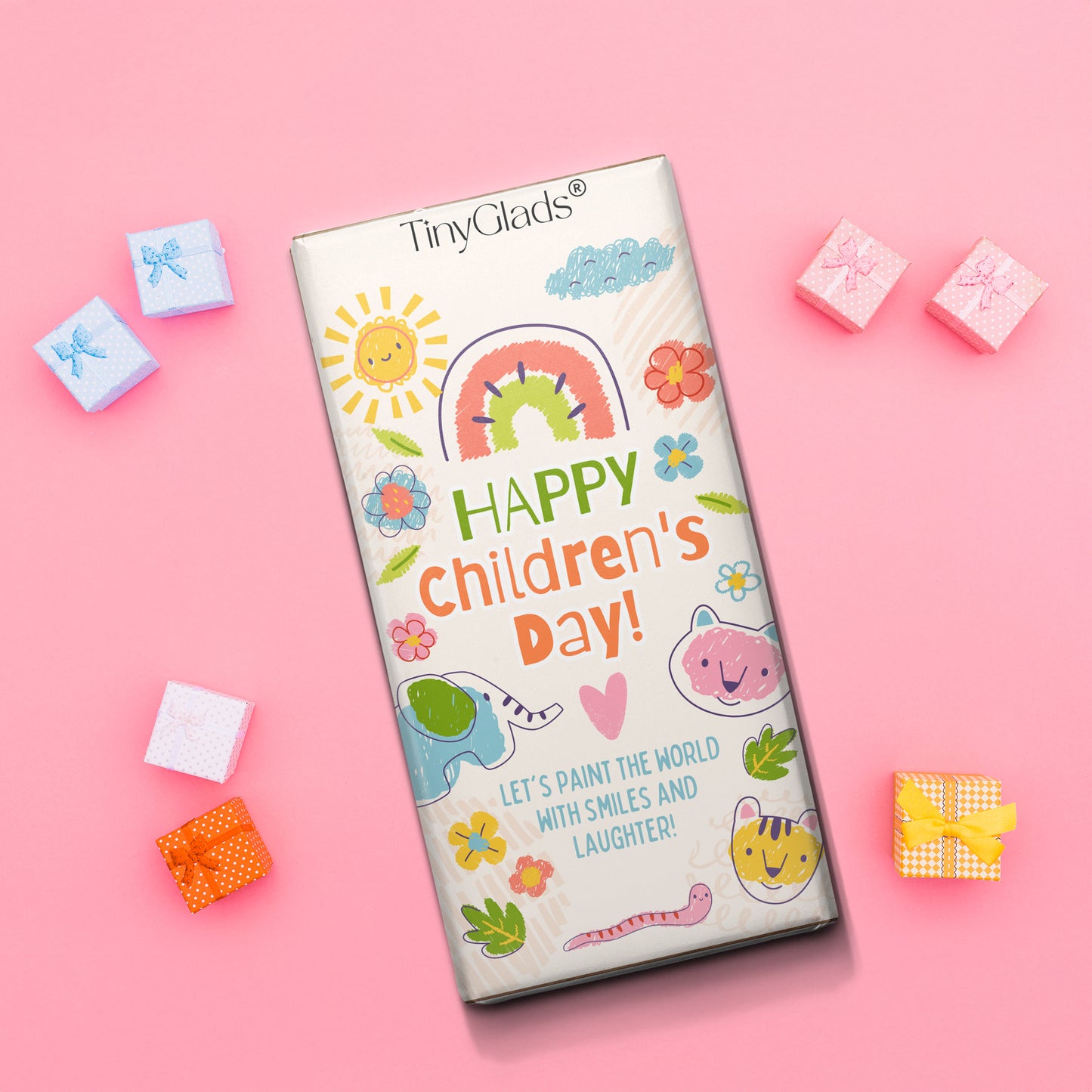 TinyGlads Little Giggles Chocolate Bar | Children's Day | 80g