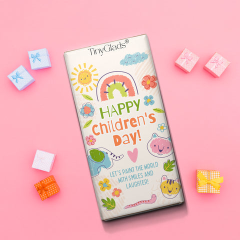 TinyGlads Little Giggles Chocolate Bar | Children's Day | 80g