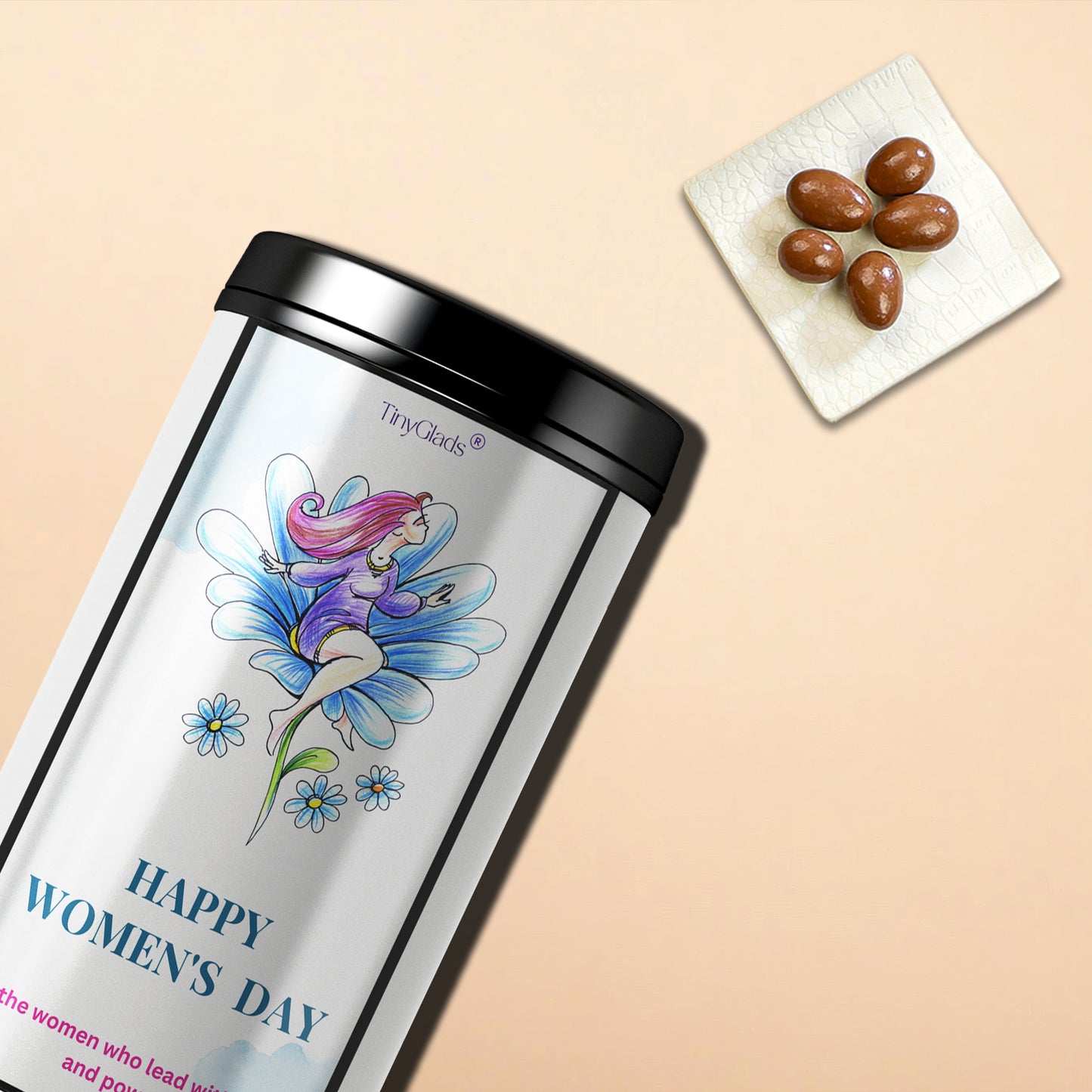 TinyGlads Women's Day Chocolate Truffle Jar | 12 Assorted Pcs