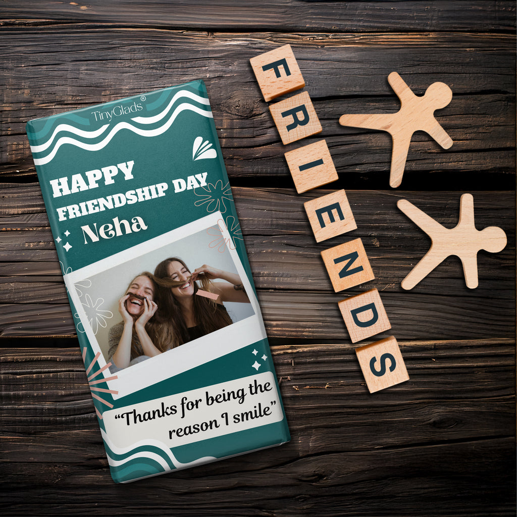 Personalized Friendship Day Chocolate Bar | Custom Photo Gift
