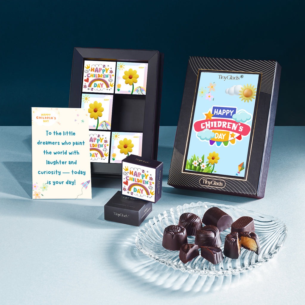 TinyGlads Children's Day Chocolate Gift Box | 6 Gourmet Truffles