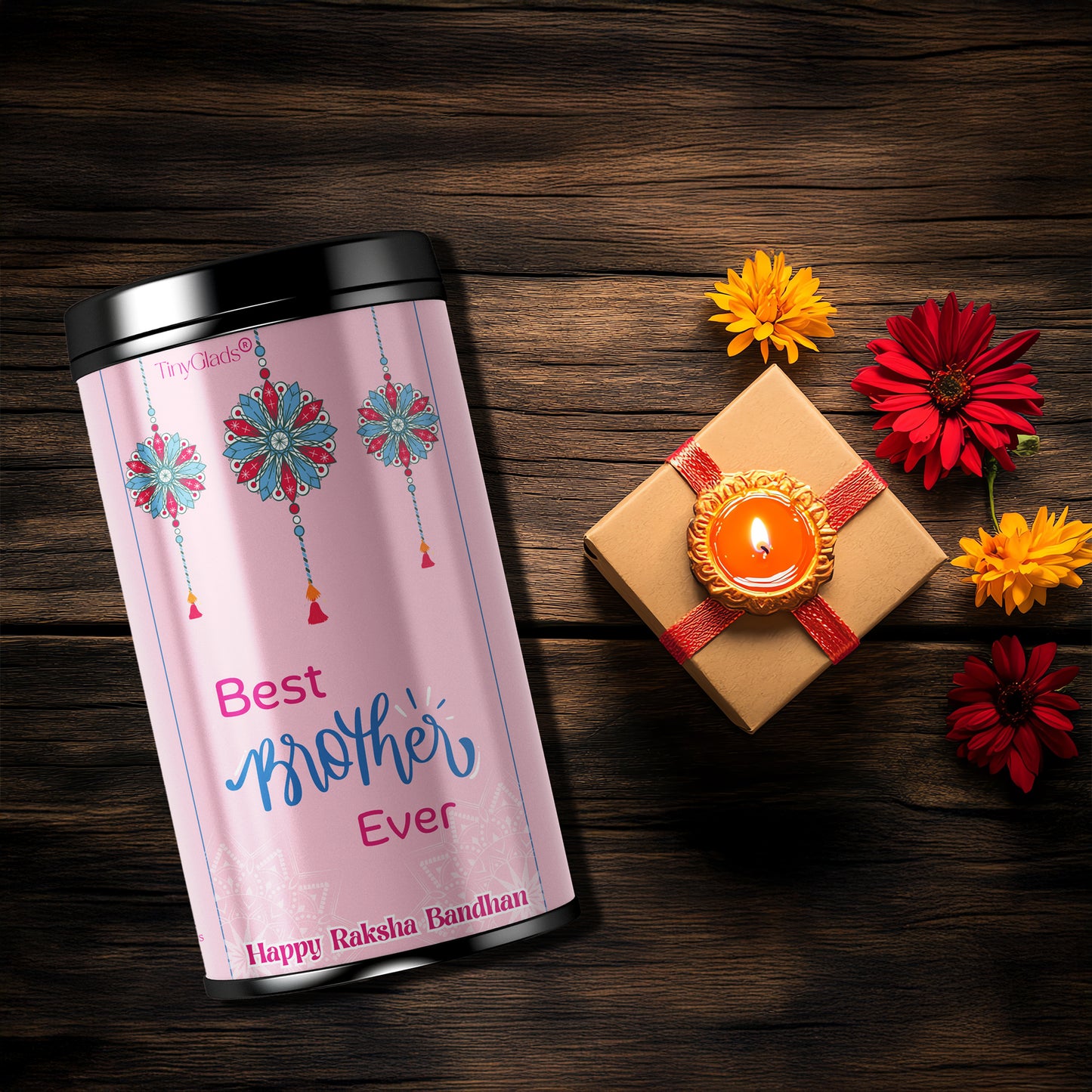 TinyGlads Best Brother Ever Chocolate Truffle Jar | 12 Gourmet Truffles
