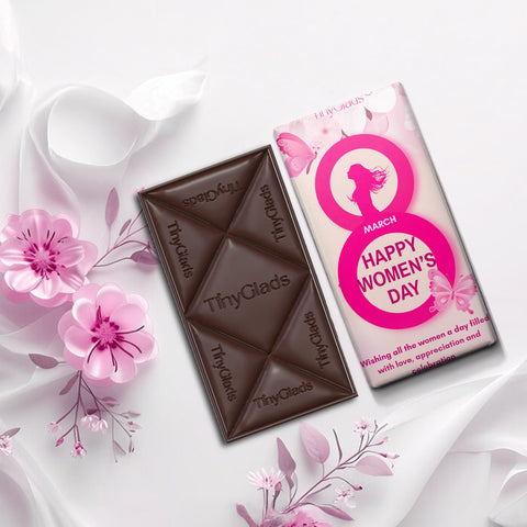 TinyGlads Women's Day Almond & Cranberry Chocolate Bar | 80g