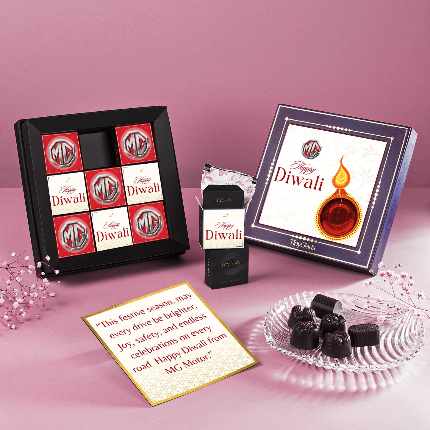 Customize your Logo Diwali Chocolate Box – 9 Truffles