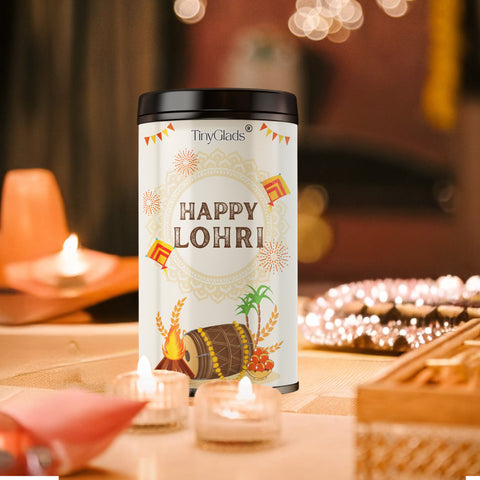 TinyGlads Classic Lohri Chocolate Truffle Jar | 12 Handcrafted Chocolate