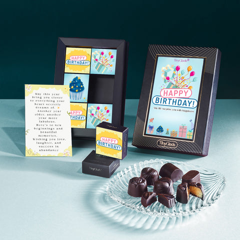 Small chocolate gift box with luxury bite-sized assorted chocolates