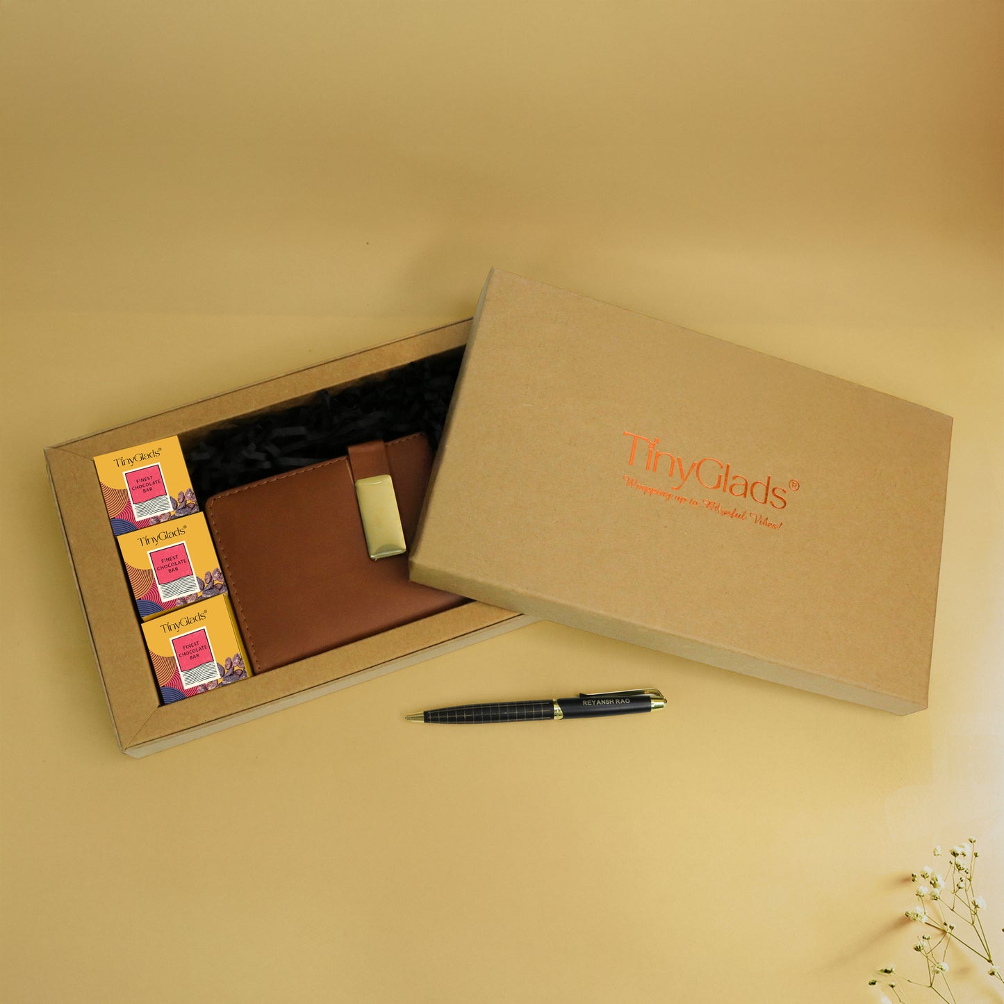 Corporate Gift Box – Premium Diary, Pen & 3 Chocolate Truffles