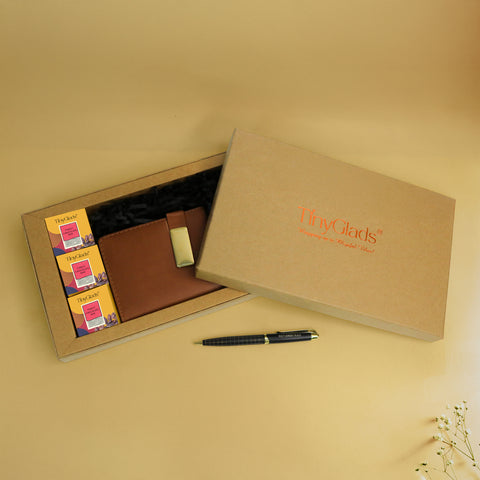 Corporate Gift Box – Premium Diary, Pen & 3 Chocolate Truffles