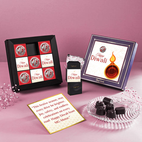 Customize your Logo Diwali Chocolate Box – 9 Truffles