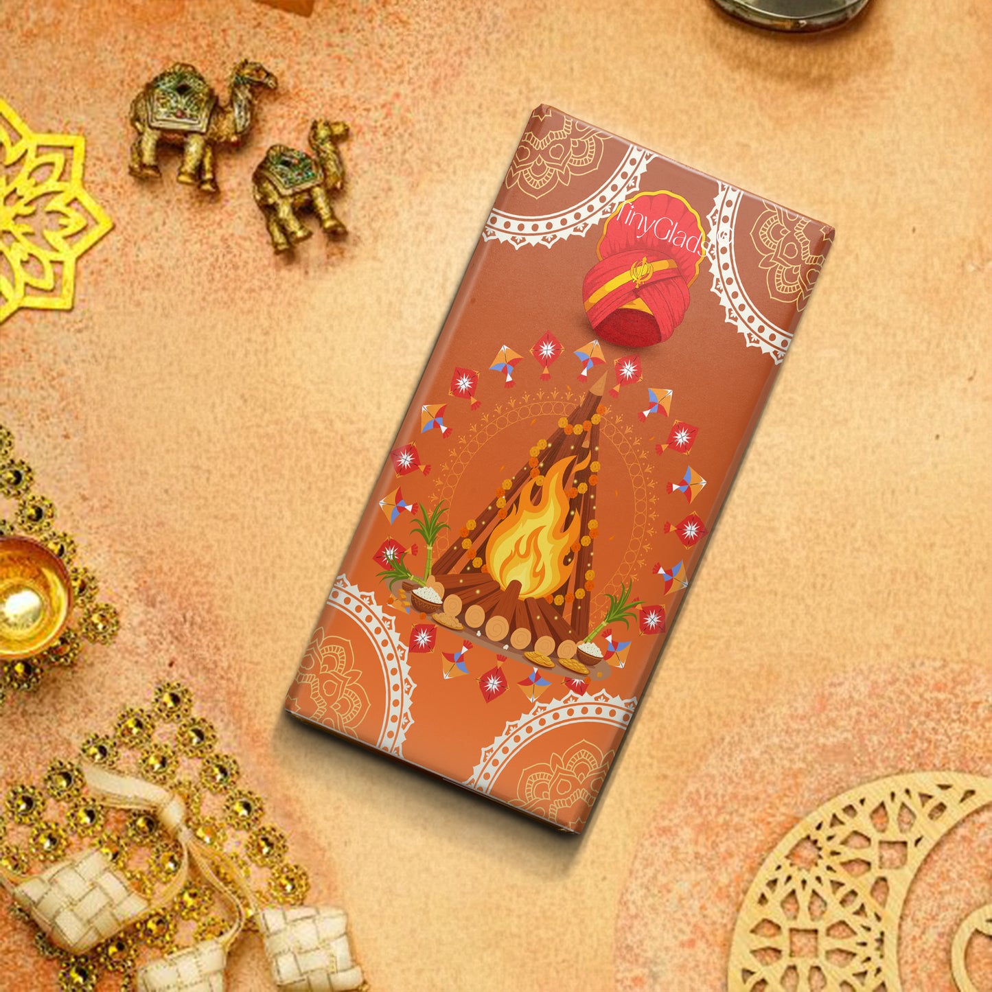 TinyGlads Lohri Celebration Premium Chocolate Bar | 80g
