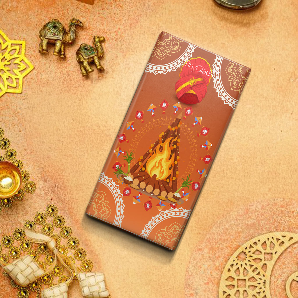TinyGlads Lohri Celebration Premium Chocolate Bar | 80g