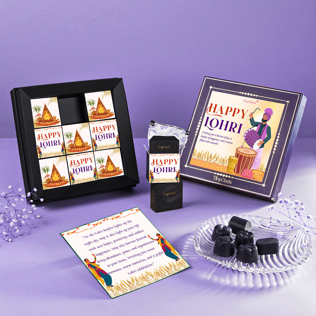 Lohri Keepsake Chocolate Gift Box | 9 Assorted Centre-Filled Truffles