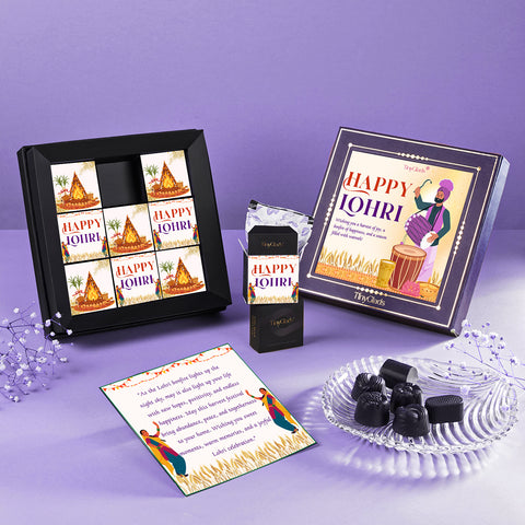 Lohri Keepsake Chocolate Gift Box | 9 Assorted Centre-Filled Truffles