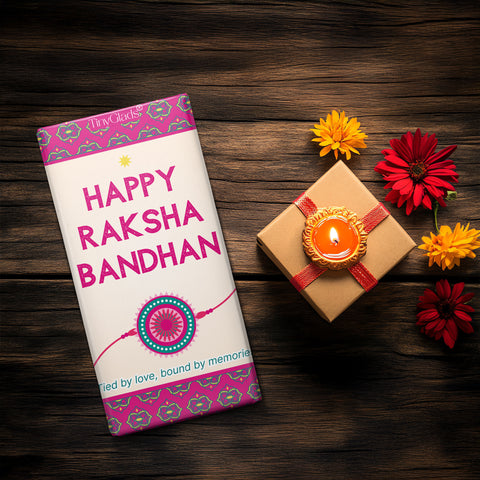 TinyGlads Raksha Bandhan Chocolate Bar | Festive Edition | 80g