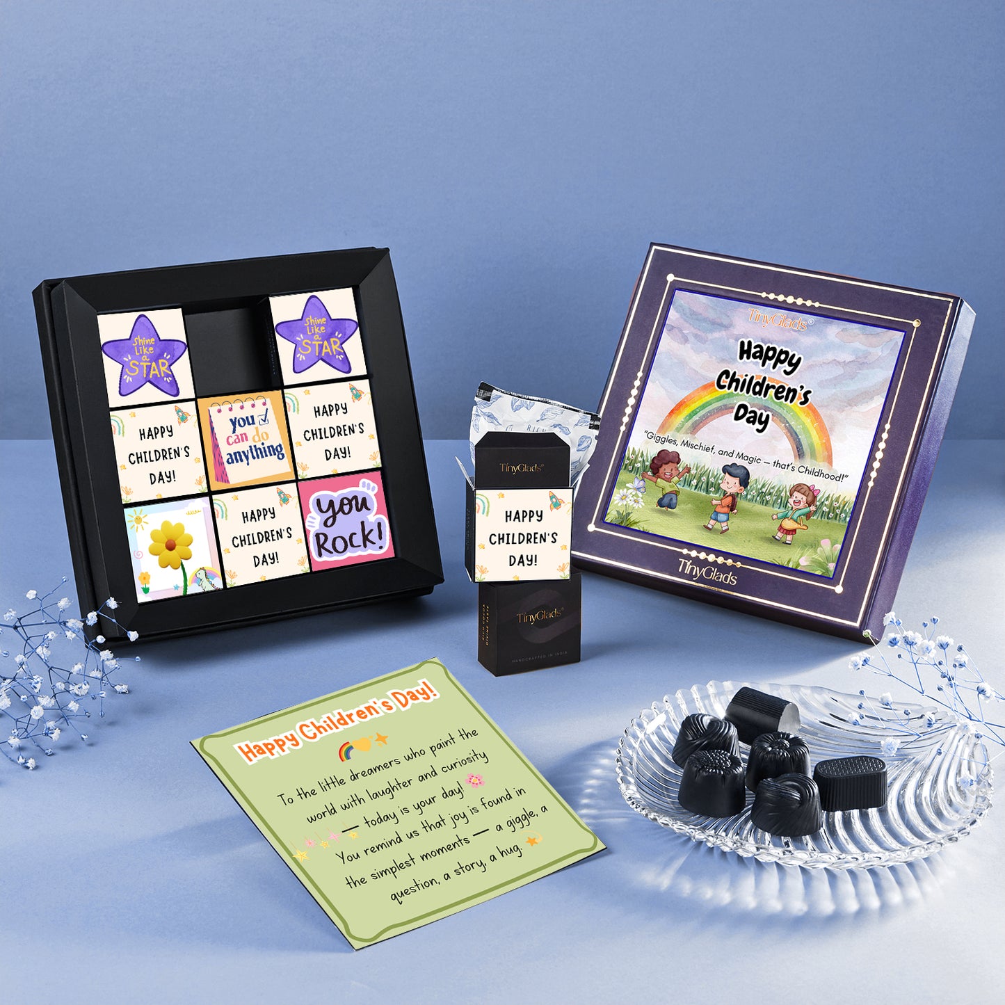 TinyGlads Premium Children's Day Chocolate Gift Box | 9 Assorted Truffles