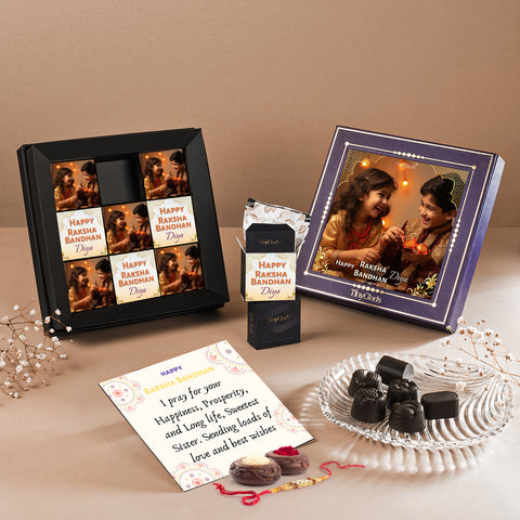 Rakhi Signature Box – Personalized Chocolate, Designer Rakhi & Photo Frame