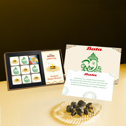 Ganesh Chaturthi Chocolate Gift Box – 9 Truffles & Chocolate Bar