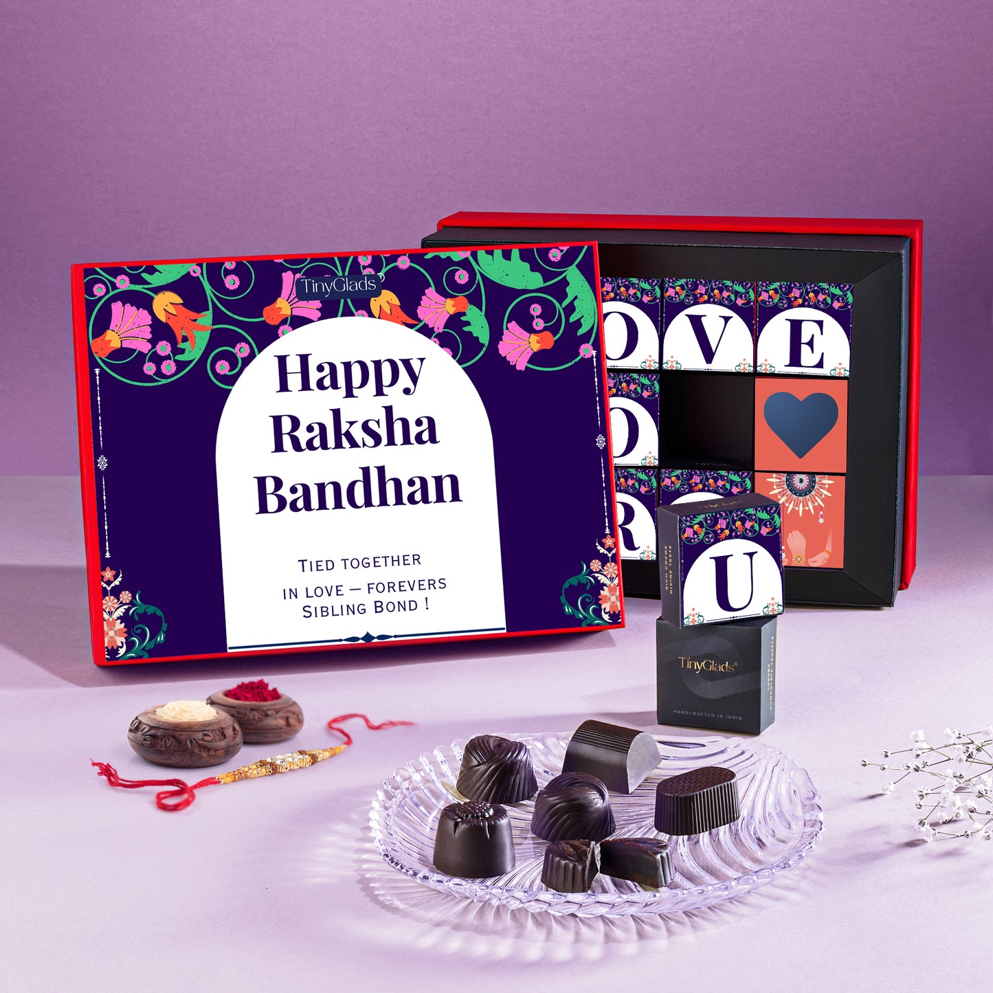 Premium Rakhi Gift Box with Chocolates