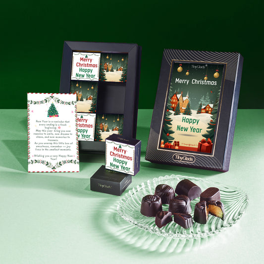 Christmas Chocolate Gift Box with 6 Premium Truffles