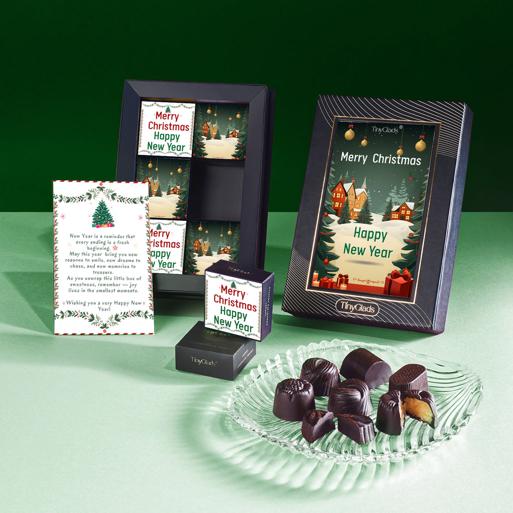 Christmas Chocolate Gift Box with 6 Premium Truffles