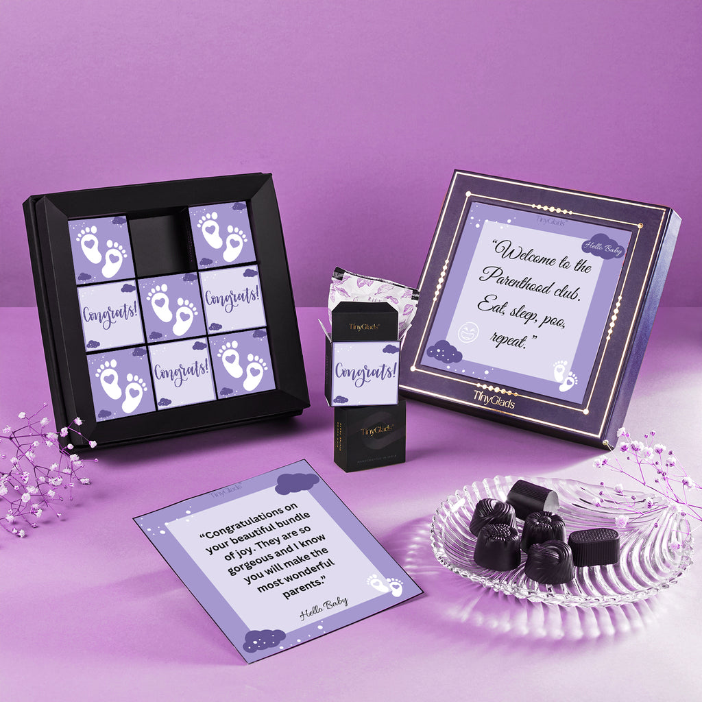 Welcome Baby Chocolate Box | 9 Piece Premium Truffle Gift