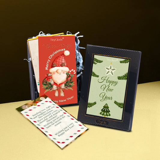 TinyGlads Christmas & New Year Chocolate Bar Gift Box | 2 Gourmet Chocolate Bars