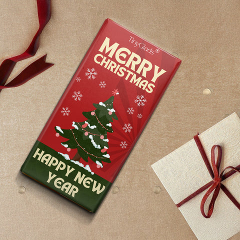 TinyGlads Merry Christmas & Happy New Year Chocolate Bar | 80g