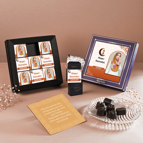 TinyGlads Personalized Ramadan Chocolate Gift Box | 9 Truffles