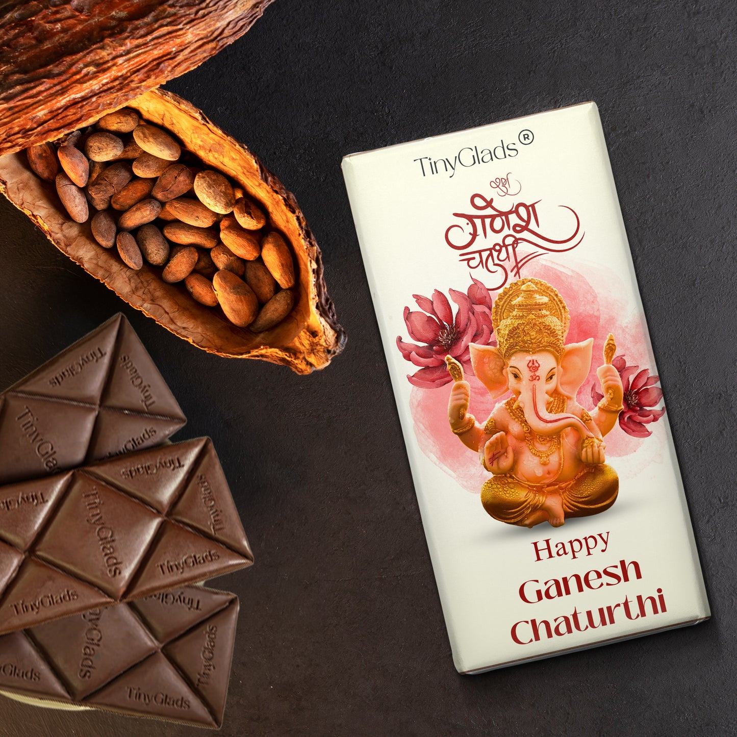 Ganesh Chaturthi Chocolate Bar | Almond & Cranberry Premium Chocolate