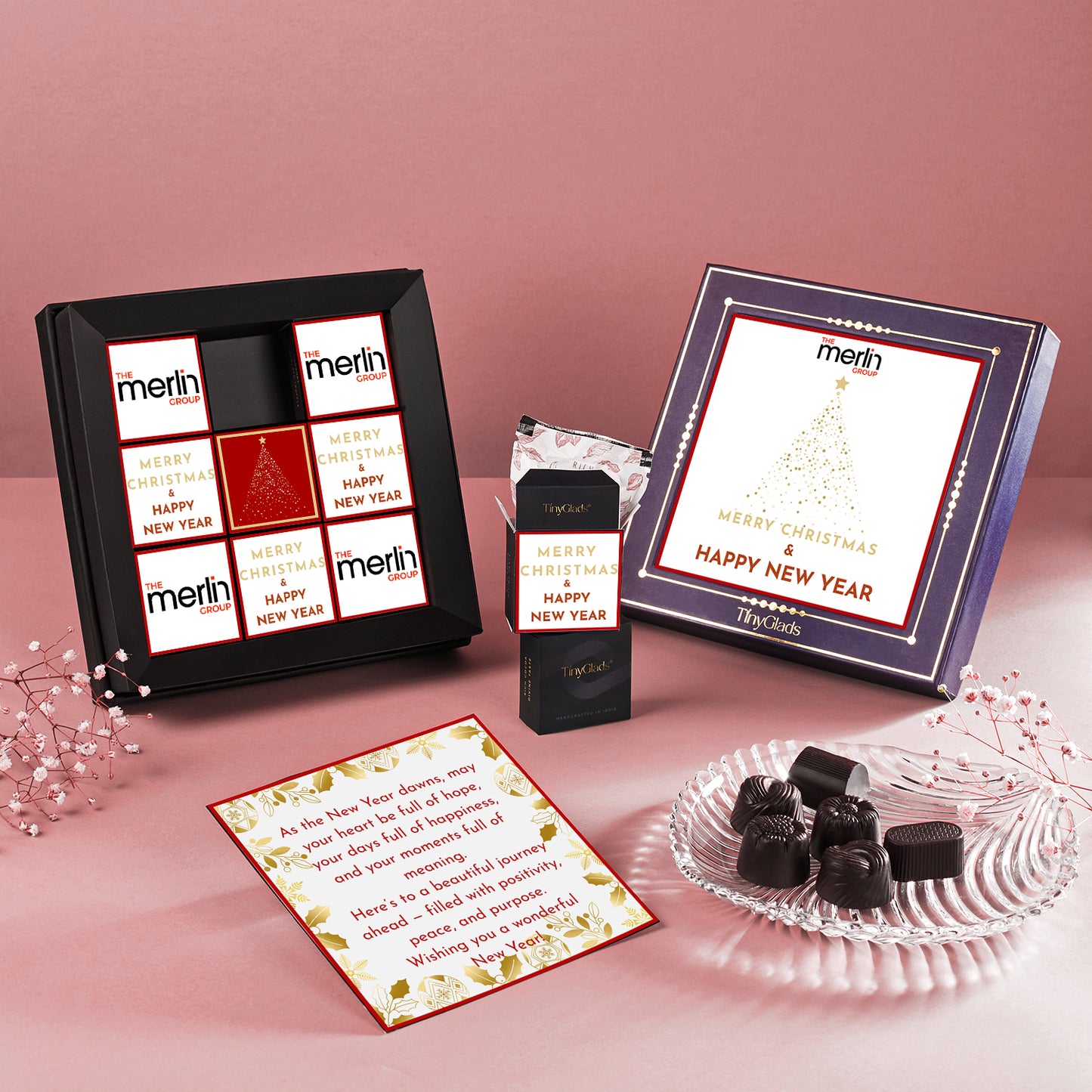 TinyGlads Executive Corporate Christmas Gift Box | 9 Assorted Truffles