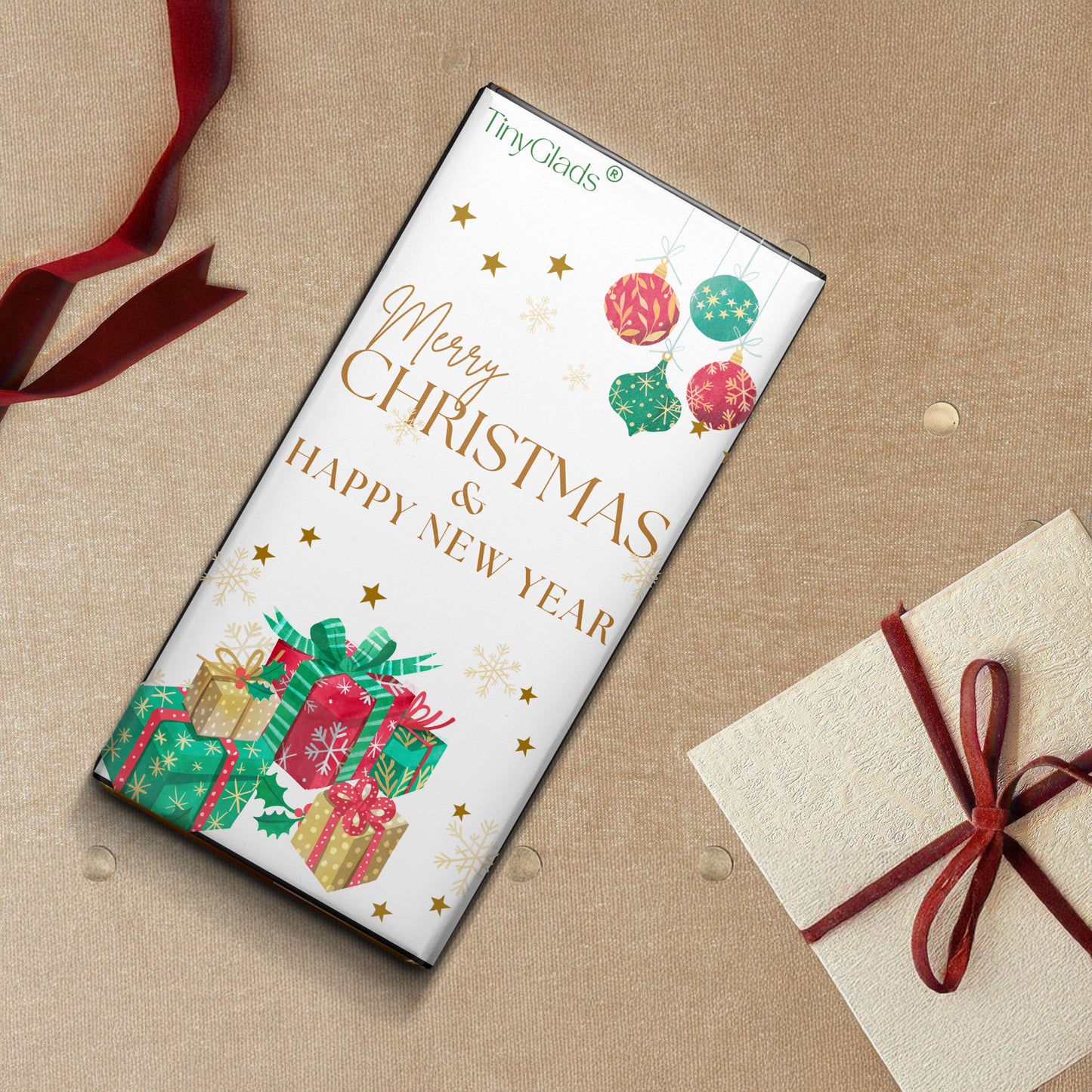 TinyGlads Winter Celebration Chocolate Bar | Holiday Edition | 80g