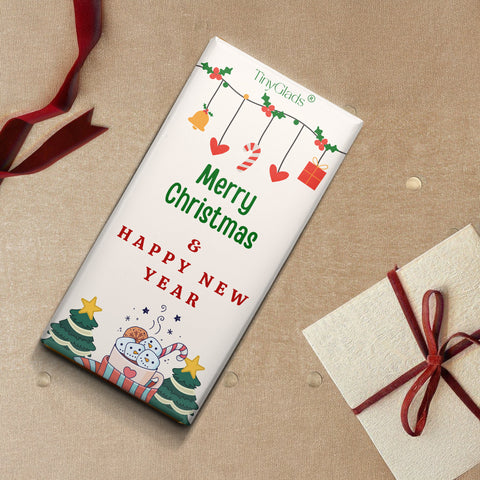 TinyGlads Festive Joy Chocolate Bar | Christmas & New Year Collection | 80g