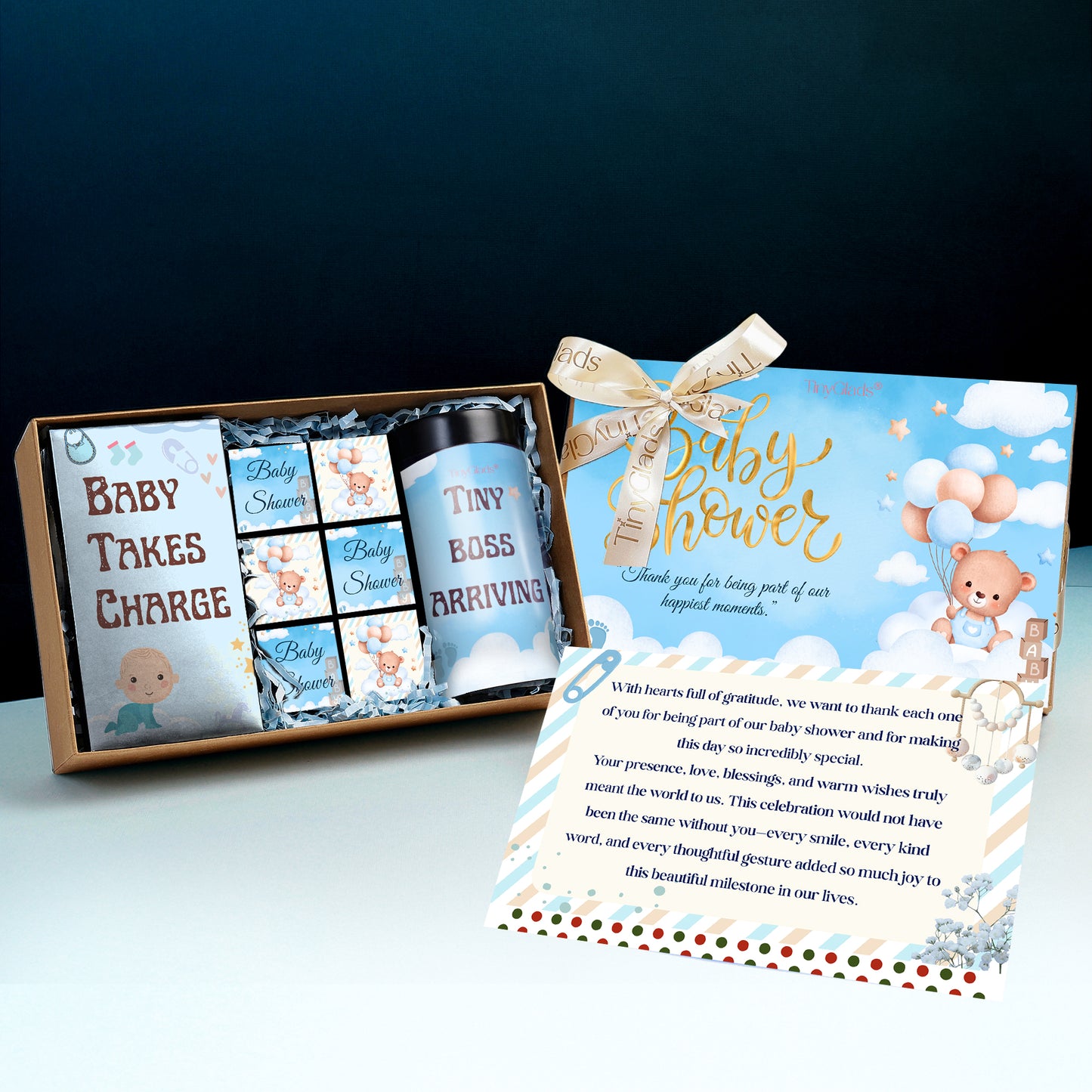 Baby Shower Welcome Baby Chocolate Box – Jar, Bar & Truffles