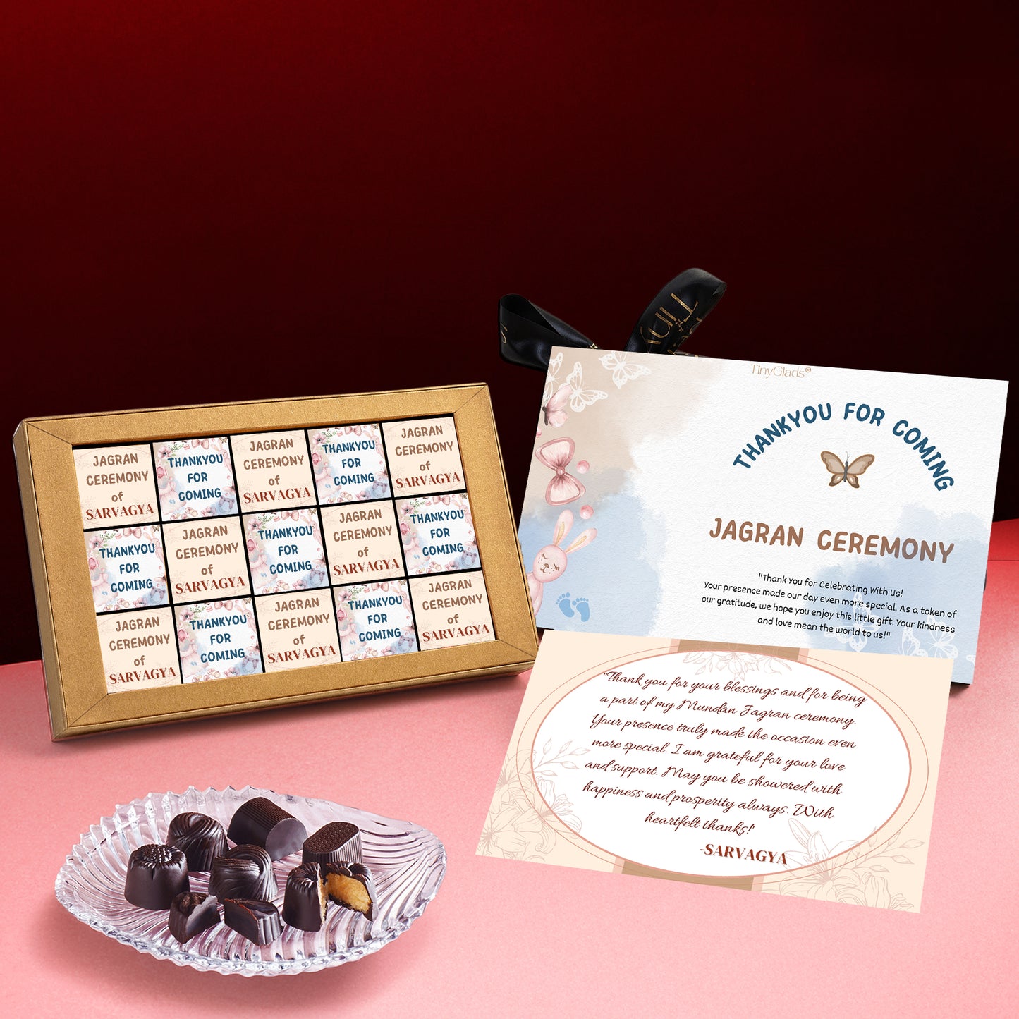 Baby Shower Thank You Gift Hamper - 15 Pcs Chocolate Truffles