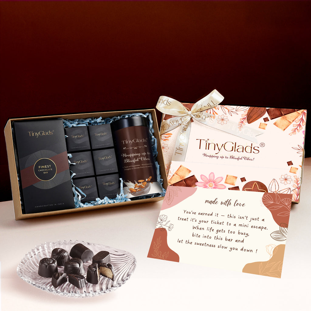 Gourmet Chocolate Hamper with Jar, Bar & 6 Truffles