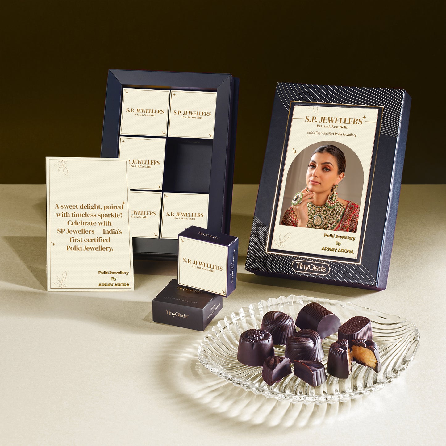 Customized Corporate Chocolate Gift Box with Logo & Photo | 6 Pcs Truffles