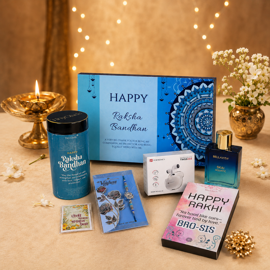 TinyGlads Premium Raksha Bandhan Gift Hamper for Brother