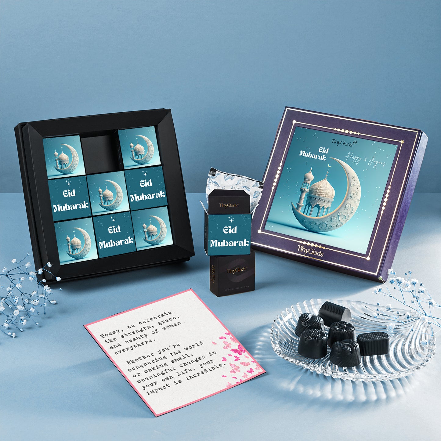 TinyGlads Eid Moonlight Chocolate Gift Box | 9 Handcrafted Truffles