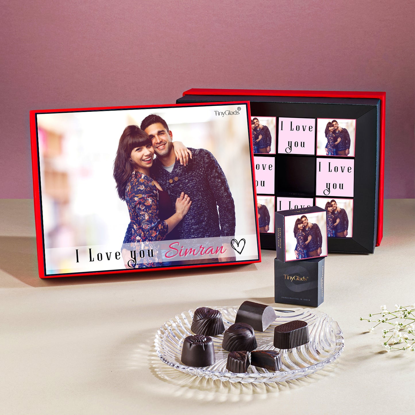 I Miss You Personalised Photoframe Chocolate Box with Special Message