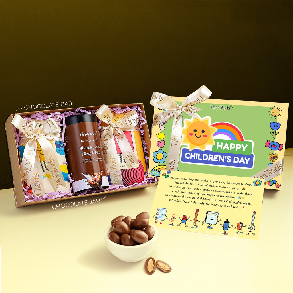 TinyGlads Little Dreamers Chocolate Collection | 2 Chocolate Bars , 1 Jar and Message Card