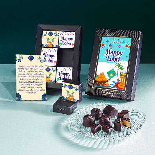 TinyGlads Festive Lohri Chocolate Gift Box | 6 Truffles