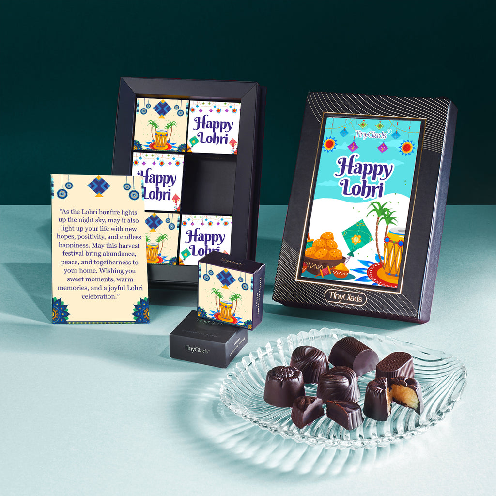 TinyGlads Festive Lohri Chocolate Gift Box | 6 Truffles