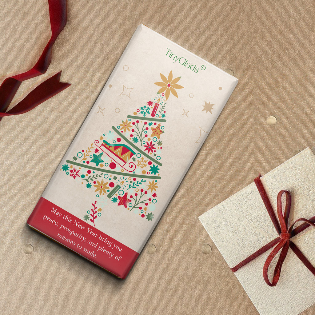 TinyGlads Holiday Tree Chocolate Bar | Christmas Collection | 80g