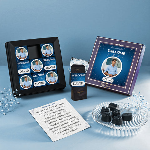 Employee Onboarding Gift | Custom Photo Chocolate Box (9 Pieces)