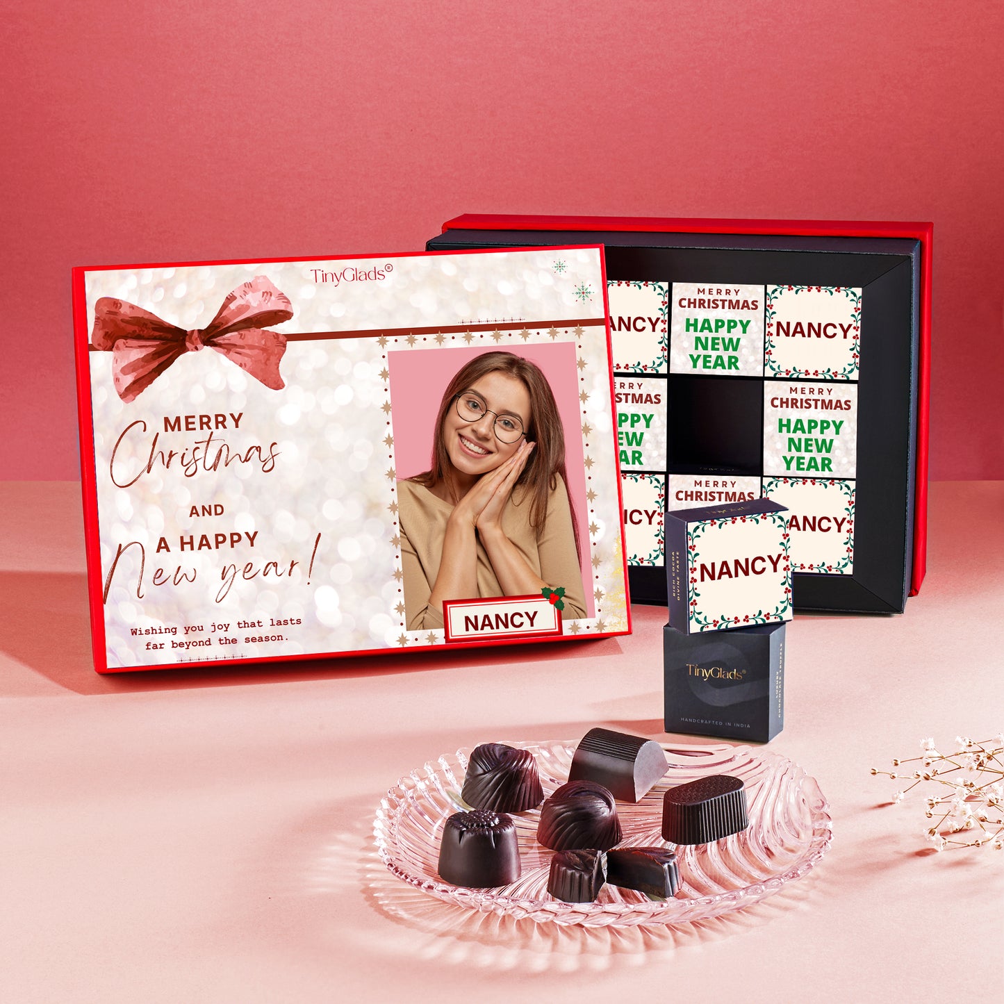 Merry Christmas & Happy New Year PhotoFrame Chocolate Box